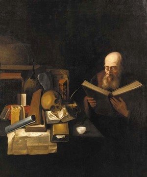 Gerrit Van Honthorst - A philosopher in his study