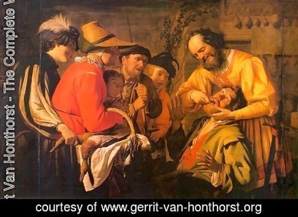 Gerrit Van Honthorst - The Tooth Puller  1628