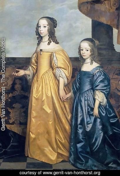 Frederick Henry, Prince of Orange, with His Wife and Daughters [detail #1]