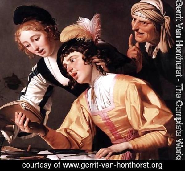 Gerrit Van Honthorst - The Concert (detail)
