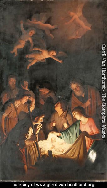 Gerrit Van Honthorst - Adoration of the shepherds