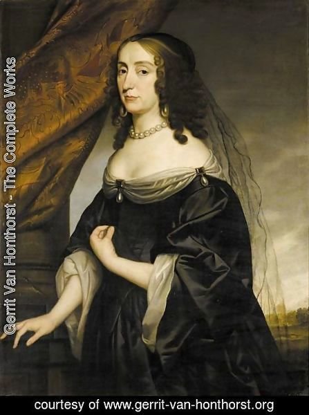 Gerrit Van Honthorst - Portrait Der Konigin Elisabeth Von Bohmen (1596-1662)