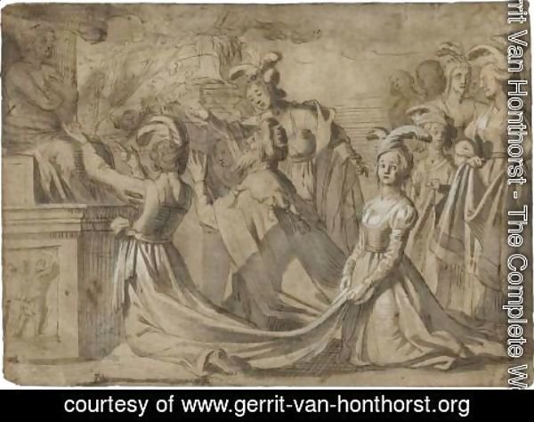 Gerrit Van Honthorst - The Idolatry Of Solomon
