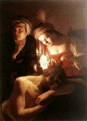 Gerrit Van Honthorst - Samson and Delilah c. 1615